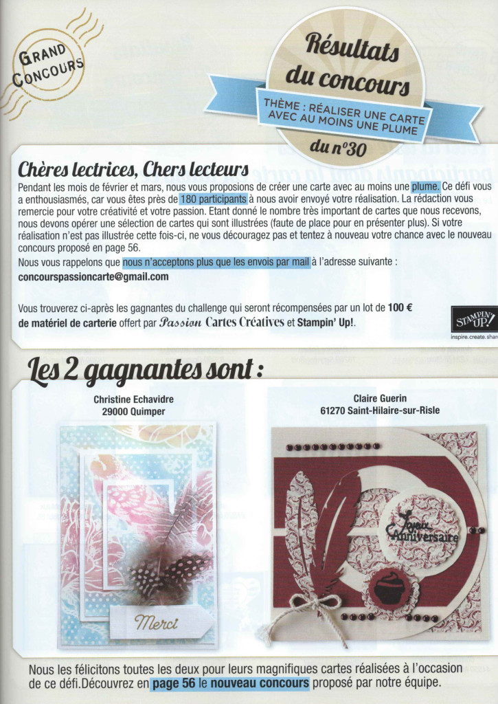 Page 53 magazine Passion Cartes Créatives n°31
