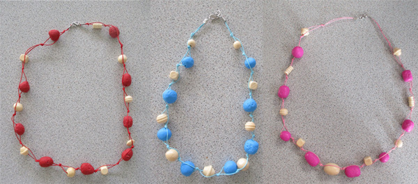 Collier avec des perles texturées Pardo